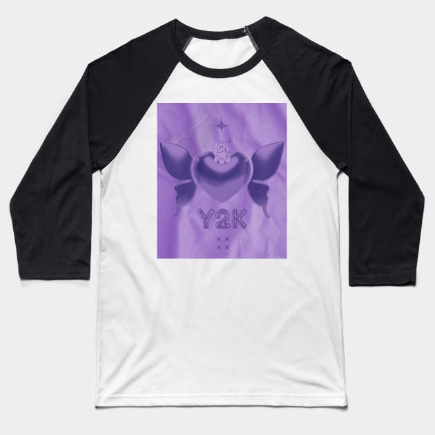 Vintage Y2K Purple Aesthetic Baseball T-Shirt by soulfulprintss8